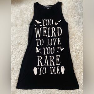 Killstar Goth Occult Gothic Tank Dress Black Too Weird Rare Die Witchy Womens M